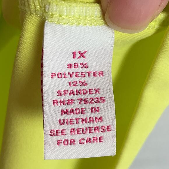 Lillie Green Womens Golf Polo Three Quarter Button Down 1XL - Picture 5 of 13